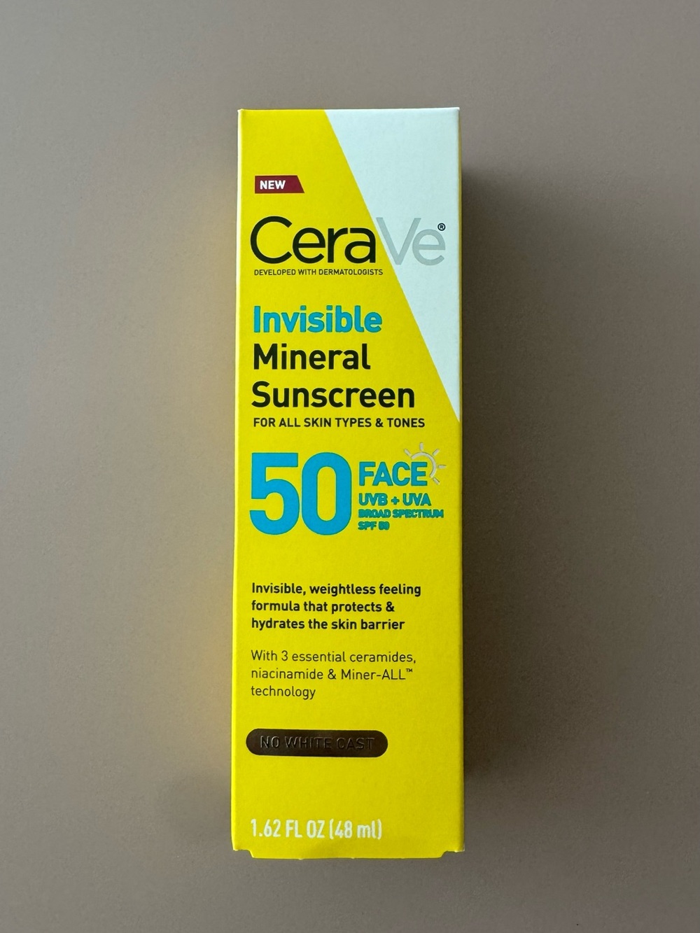 Cerave Invisible Mineral Sunscreen SPF 50 Face